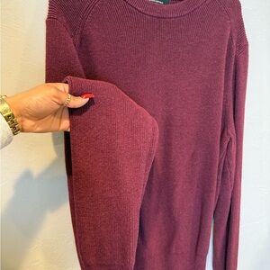 Banana Republic Women's Deep Burgundy Crew Neck Sweater